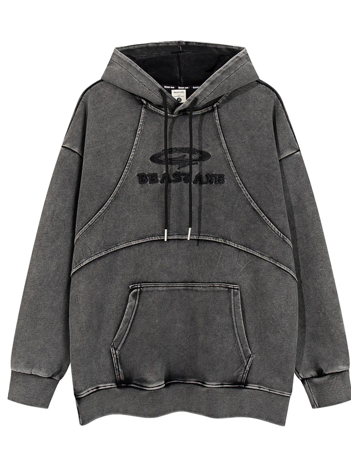 Men's Oversized Washed Long Sleeve Hoodie - Velora Luxury Fashion