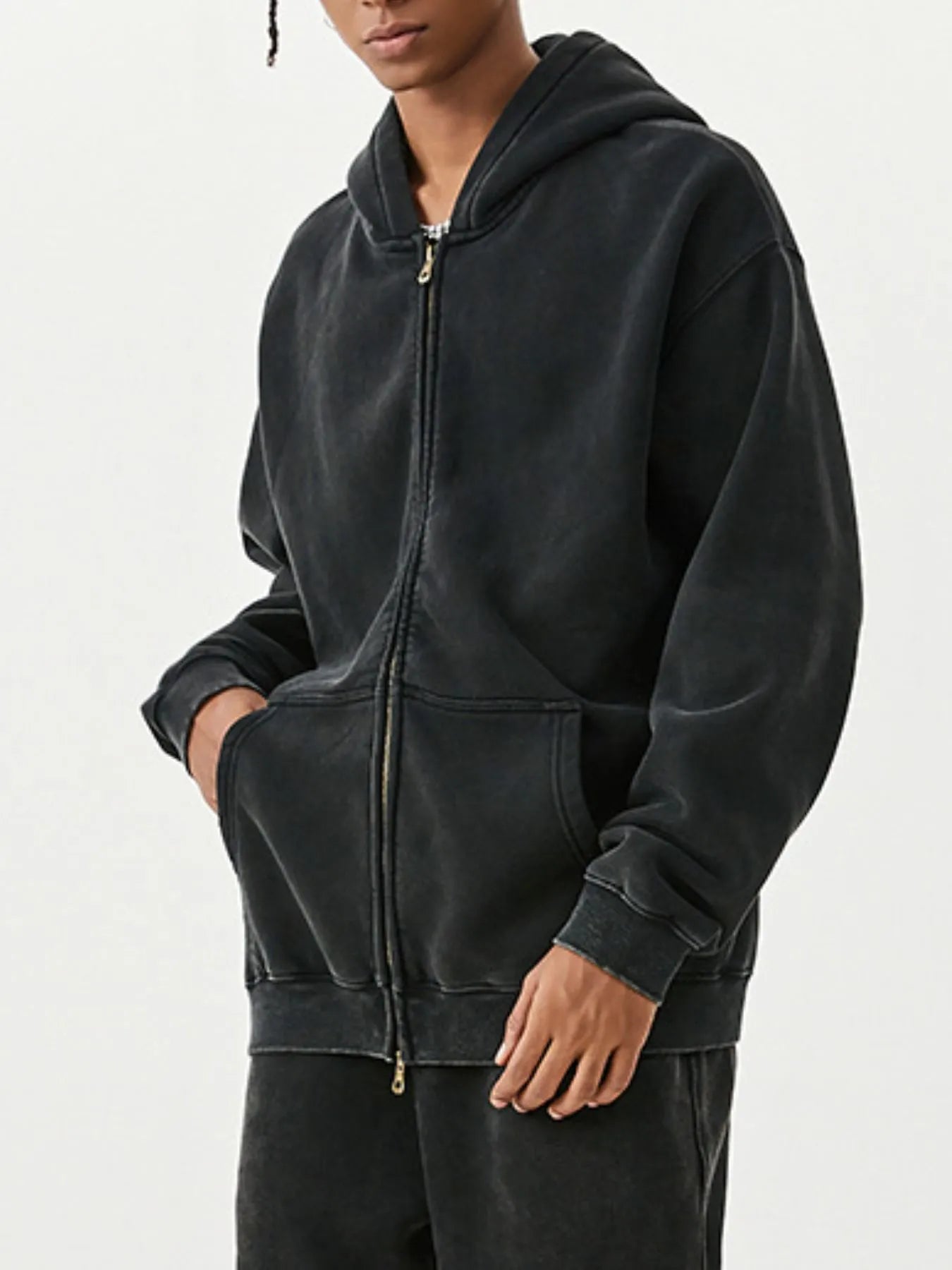 Men's Oversized Zip-Up Hoodie - Velora Luxury Fashion