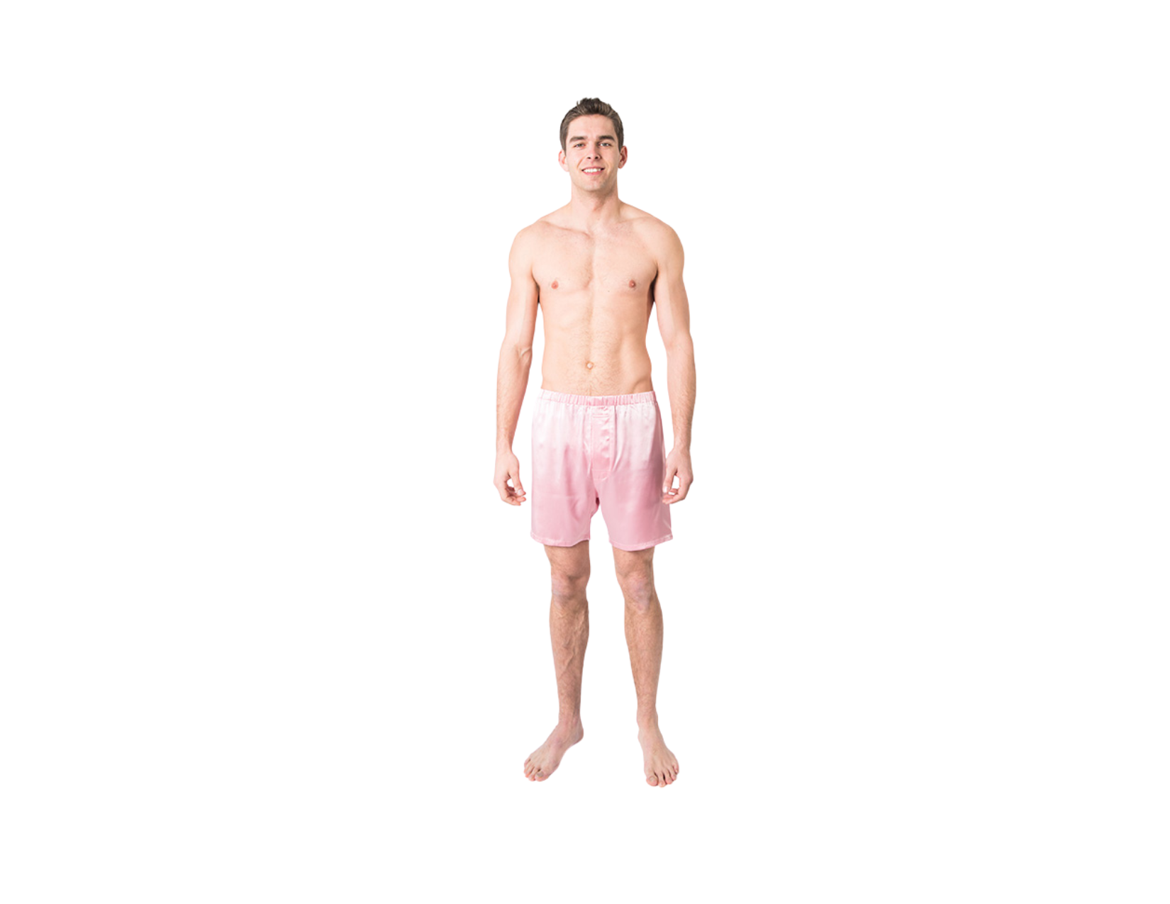 Men's Pink Mulberry Silk Boxer Short with button bly - Velora Luxury Fashion