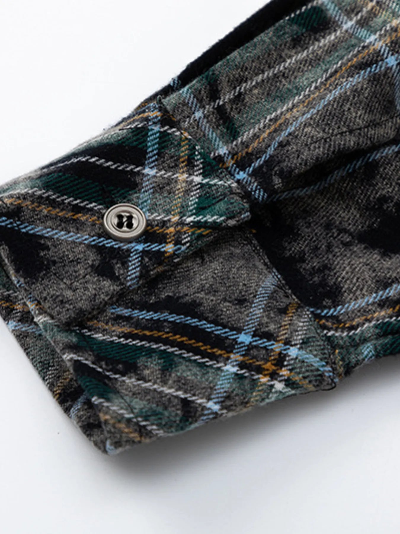 Men's Plaid Button-Up Shirt - Velora Luxury Fashion