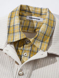 Men's Plaid Collar Short Sleeve Ribbed Polo - Velora Luxury Fashion