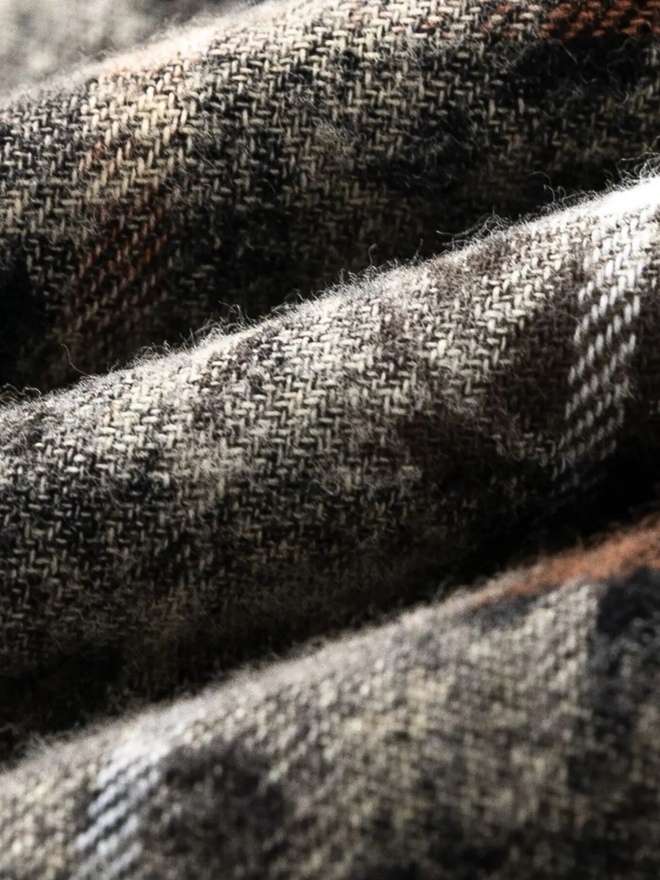 Men's Plaid Flannel Shirt with Raw Edge Details - Velora Luxury Fashion