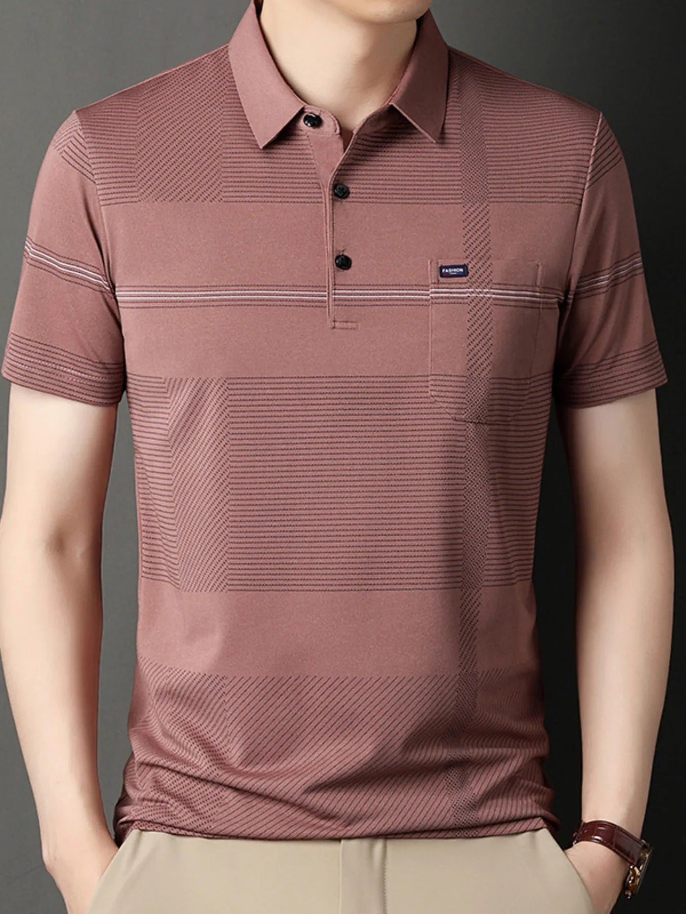 Men's Plus Size Breathable Short Sleeve Polo - Velora Luxury Fashion