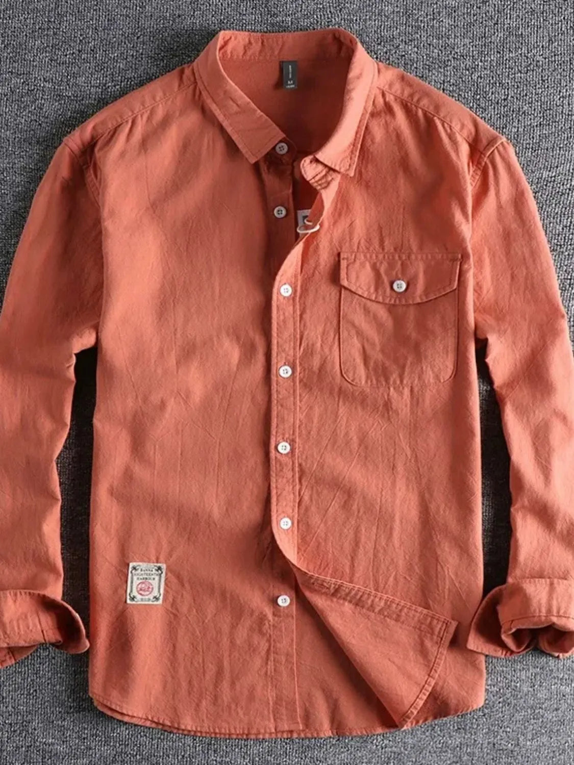 Men's Plus Size Button Down Long Sleeve Shirt - Velora Luxury Fashion