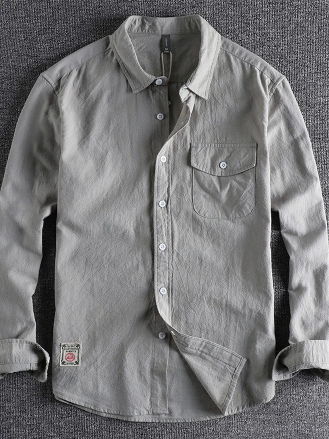 Men's Plus Size Button Down Long Sleeve Shirt - Velora Luxury Fashion