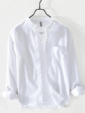 Men's Plus Size Button Up Long Sleeve Shirt - Velora Luxury Fashion