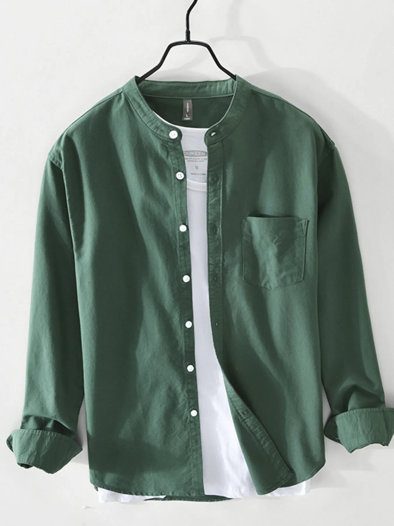 Men's Plus Size Button Up Long Sleeve Shirt - Velora Luxury Fashion