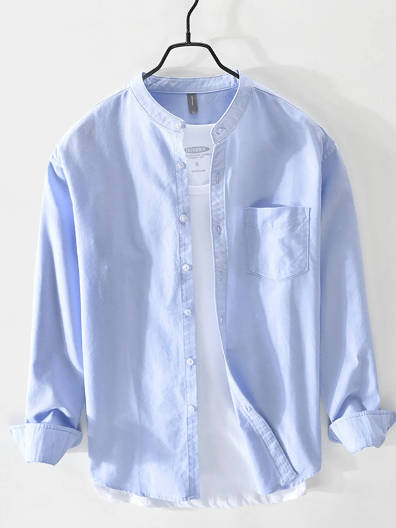 Men's Plus Size Button Up Long Sleeve Shirt - Velora Luxury Fashion