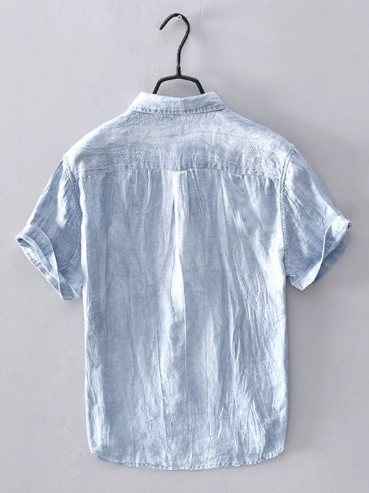 Men's Plus Size Button Up Short Sleeve Shirt - Velora Luxury Fashion