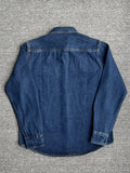 Men's Plus Size Button Up Washed Denim Shirt - Velora Luxury Fashion