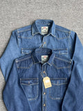 Men's Plus Size Button Up Washed Denim Shirt - Velora Luxury Fashion