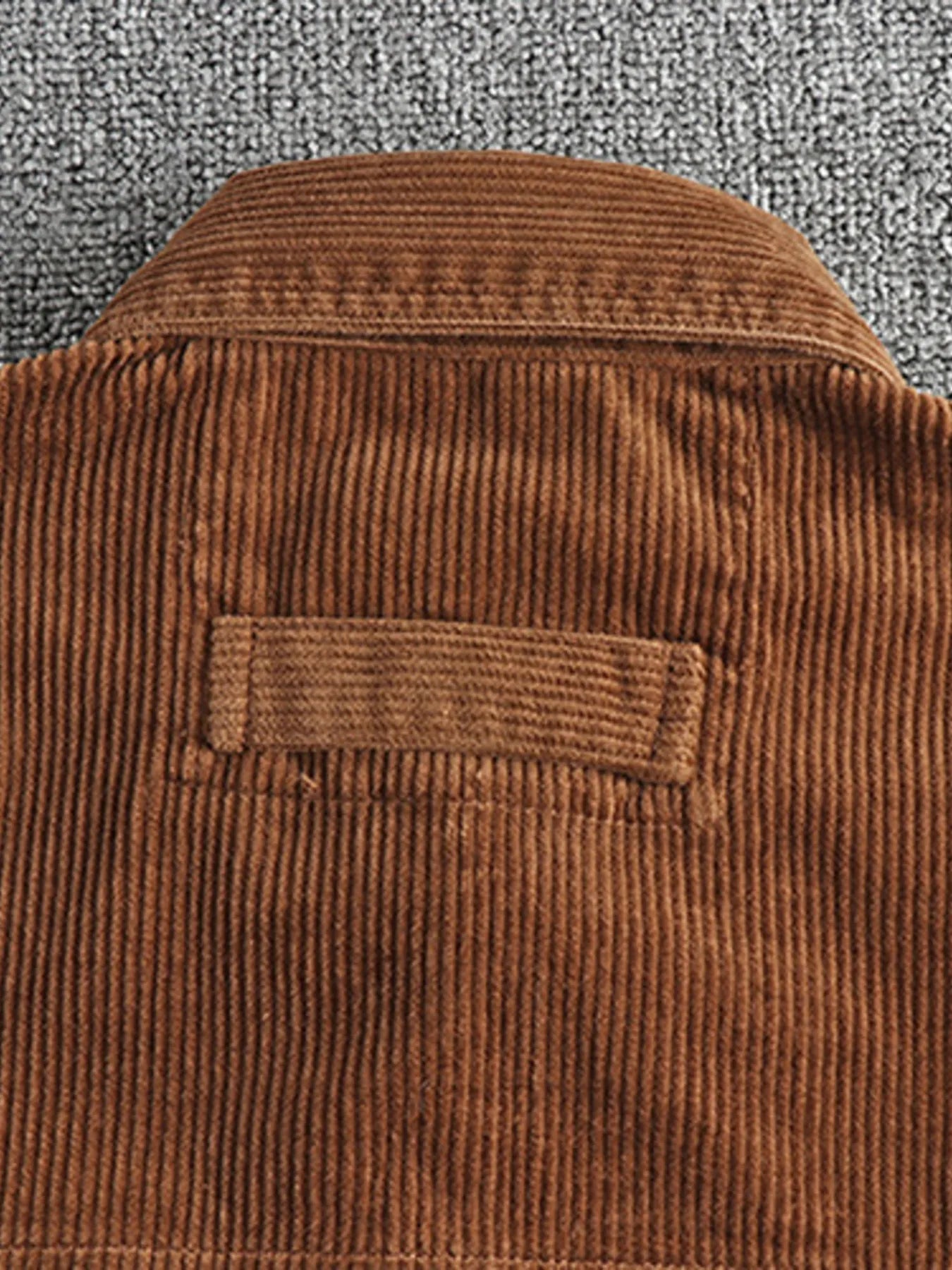 Men's Plus Size Corduroy Button Up Long Sleeve Jacket - Velora Luxury Fashion