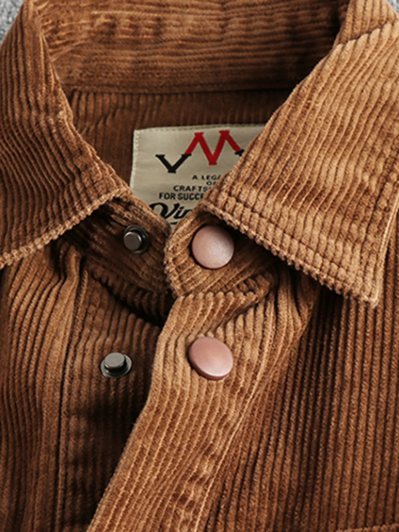 Men's Plus Size Corduroy Button Up Long Sleeve Jacket - Velora Luxury Fashion