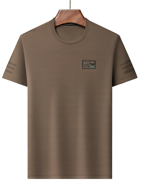 Men's Plus Size Crew Neck Short Sleeve T-Shirt - Velora Luxury Fashion