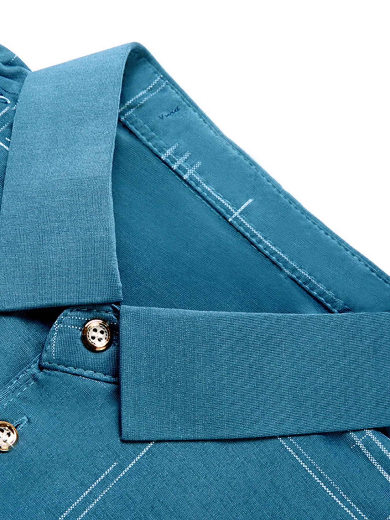 Men's Plus Size Geometric Pattern Short Sleeve Polo - Velora Luxury Fashion