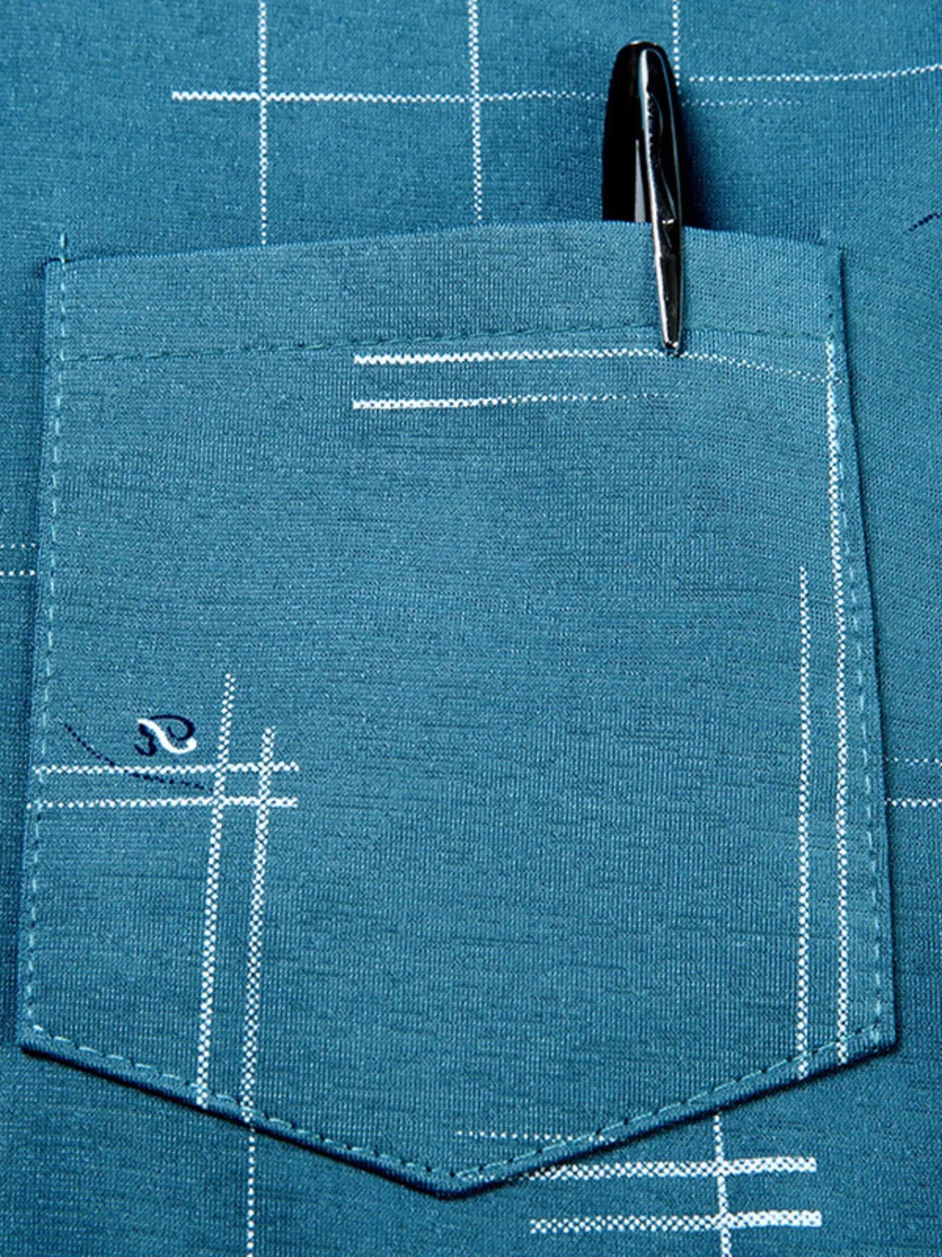 Men's Plus Size Geometric Pattern Short Sleeve Polo - Velora Luxury Fashion