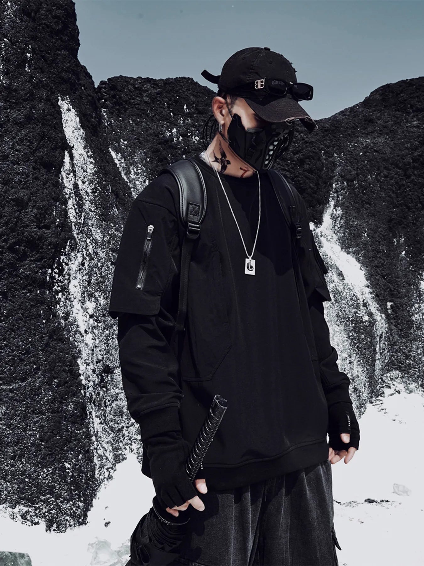 Men's Plus Size Oversized Layered Sleeve Sweatshirt - Velora Luxury Fashion