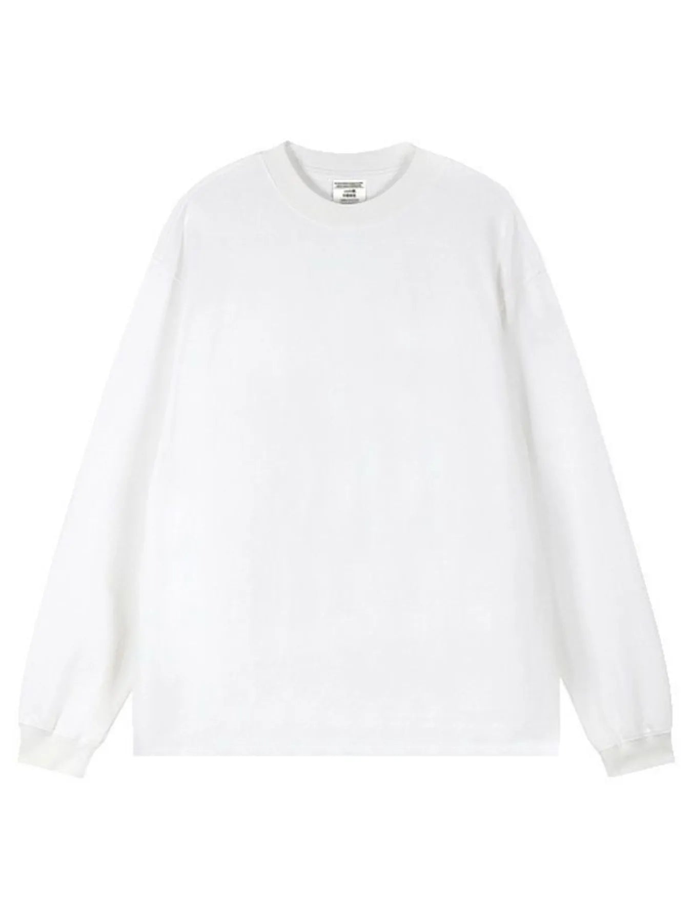 Men's Plus Size Round Neck Long Sleeve T-Shirt - Velora Luxury Fashion