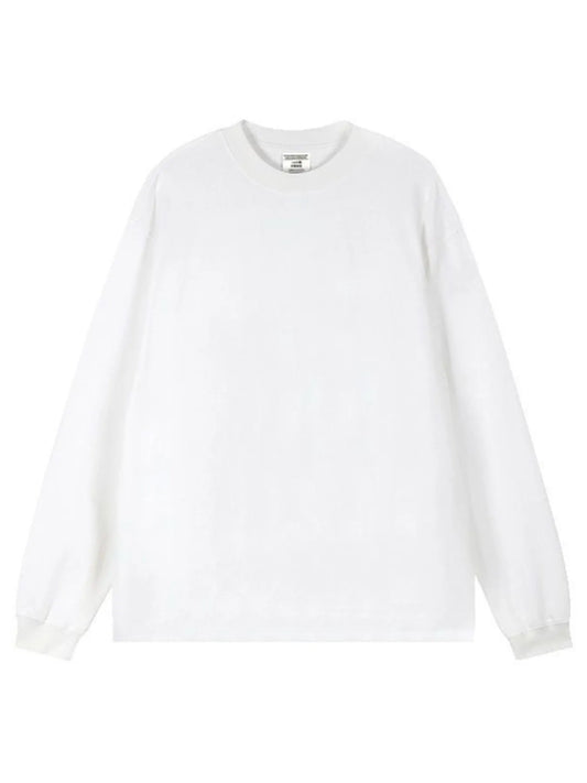 Men's Plus Size Round Neck Long Sleeve T-Shirt - Velora Luxury Fashion