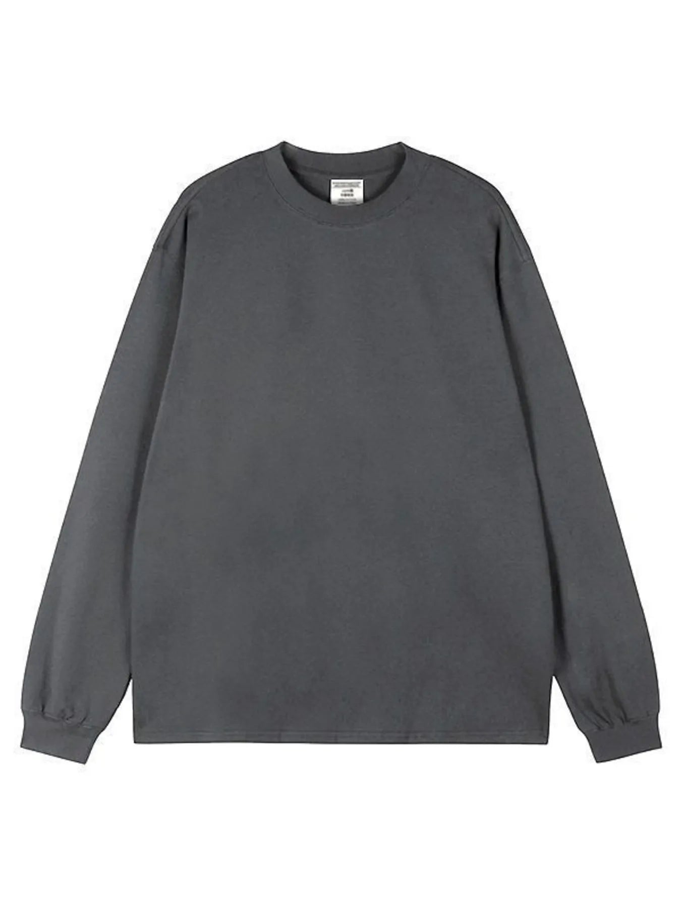 Men's Plus Size Round Neck Long Sleeve T-Shirt - Velora Luxury Fashion