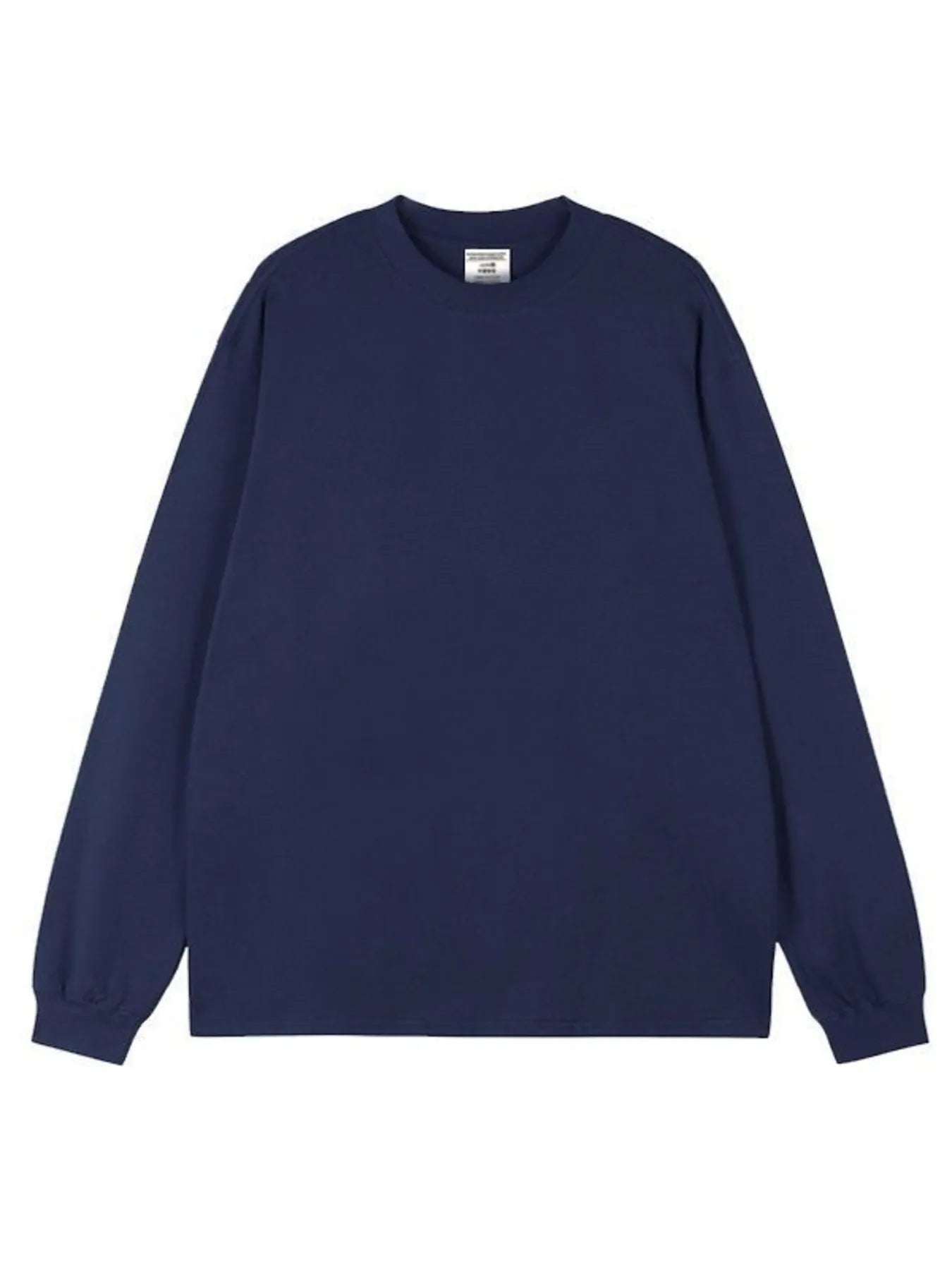 Men's Plus Size Round Neck Long Sleeve T-Shirt - Velora Luxury Fashion