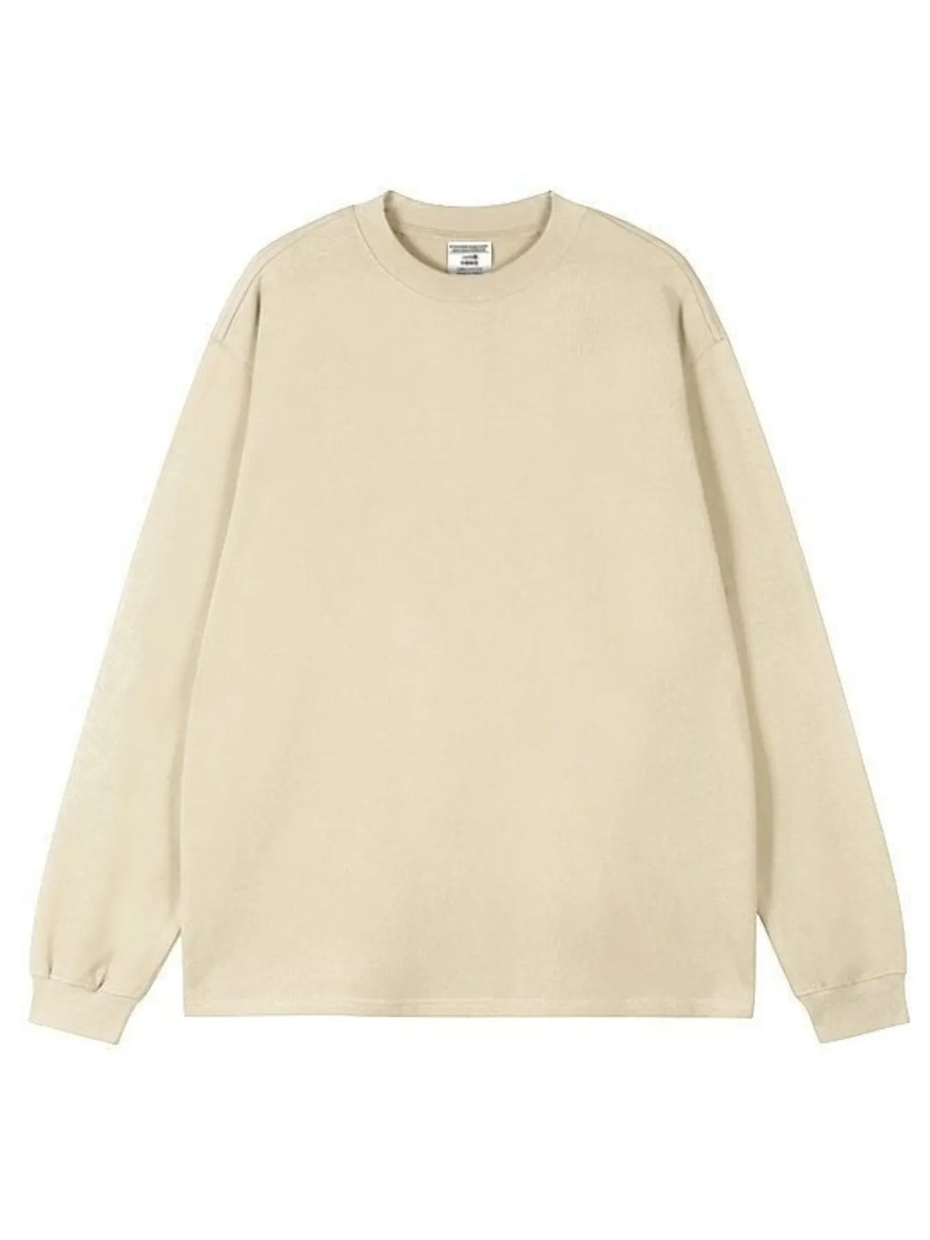 Men's Plus Size Round Neck Long Sleeve T-Shirt - Velora Luxury Fashion