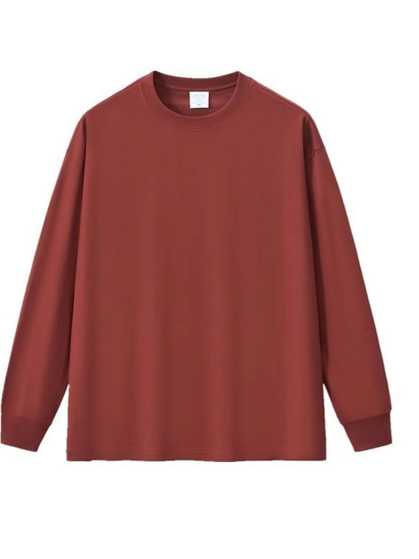 Men's Plus Size Round Neck Long Sleeve T-Shirt - Velora Luxury Fashion