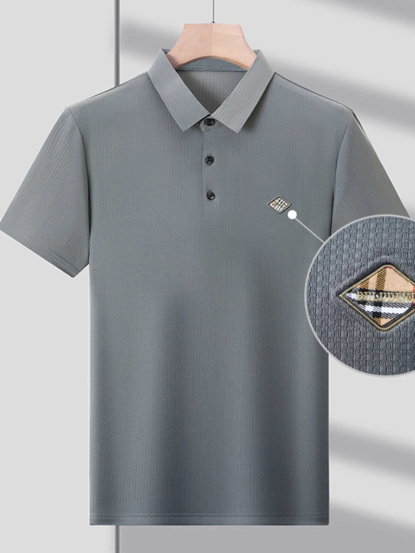 Men's Plus Size Short Sleeve Breathable Polo - Velora Luxury Fashion
