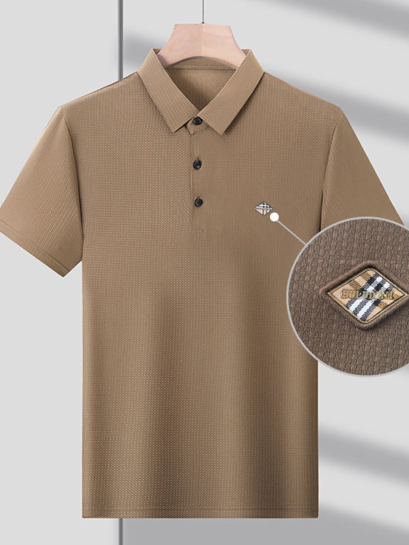 Men's Plus Size Short Sleeve Breathable Polo - Velora Luxury Fashion