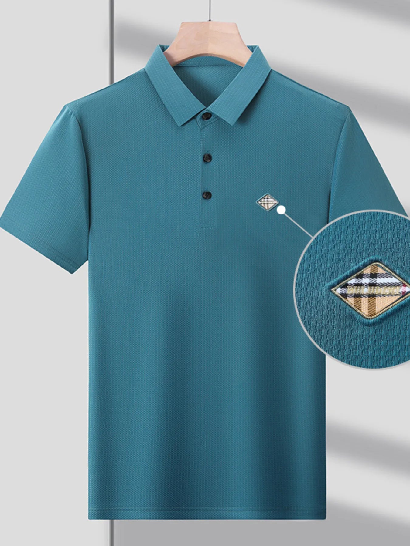 Men's Plus Size Short Sleeve Breathable Polo - Velora Luxury Fashion