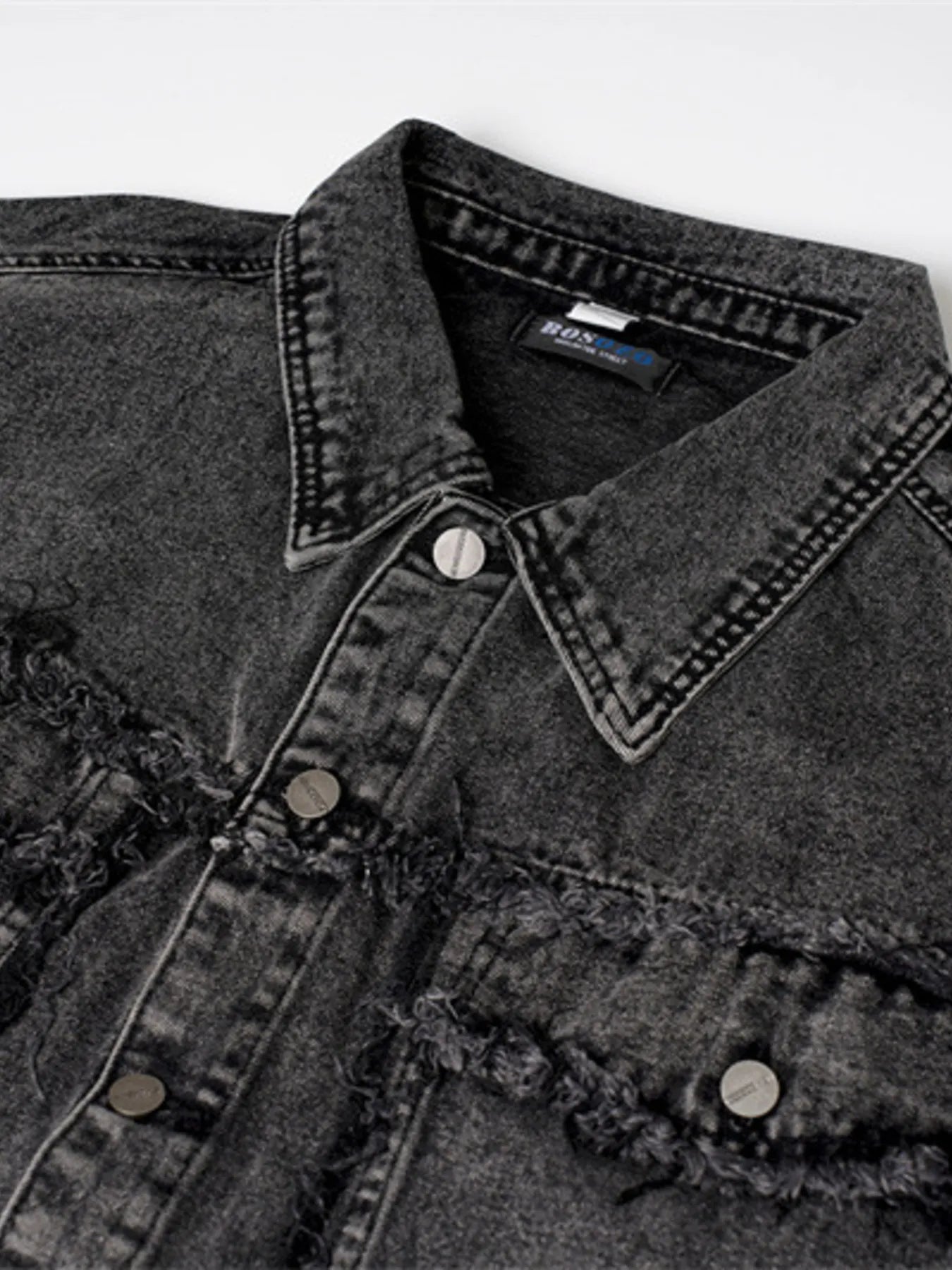 Men's Raw Hem Button Up Sleeveless Denim Jacket - Velora Luxury Fashion