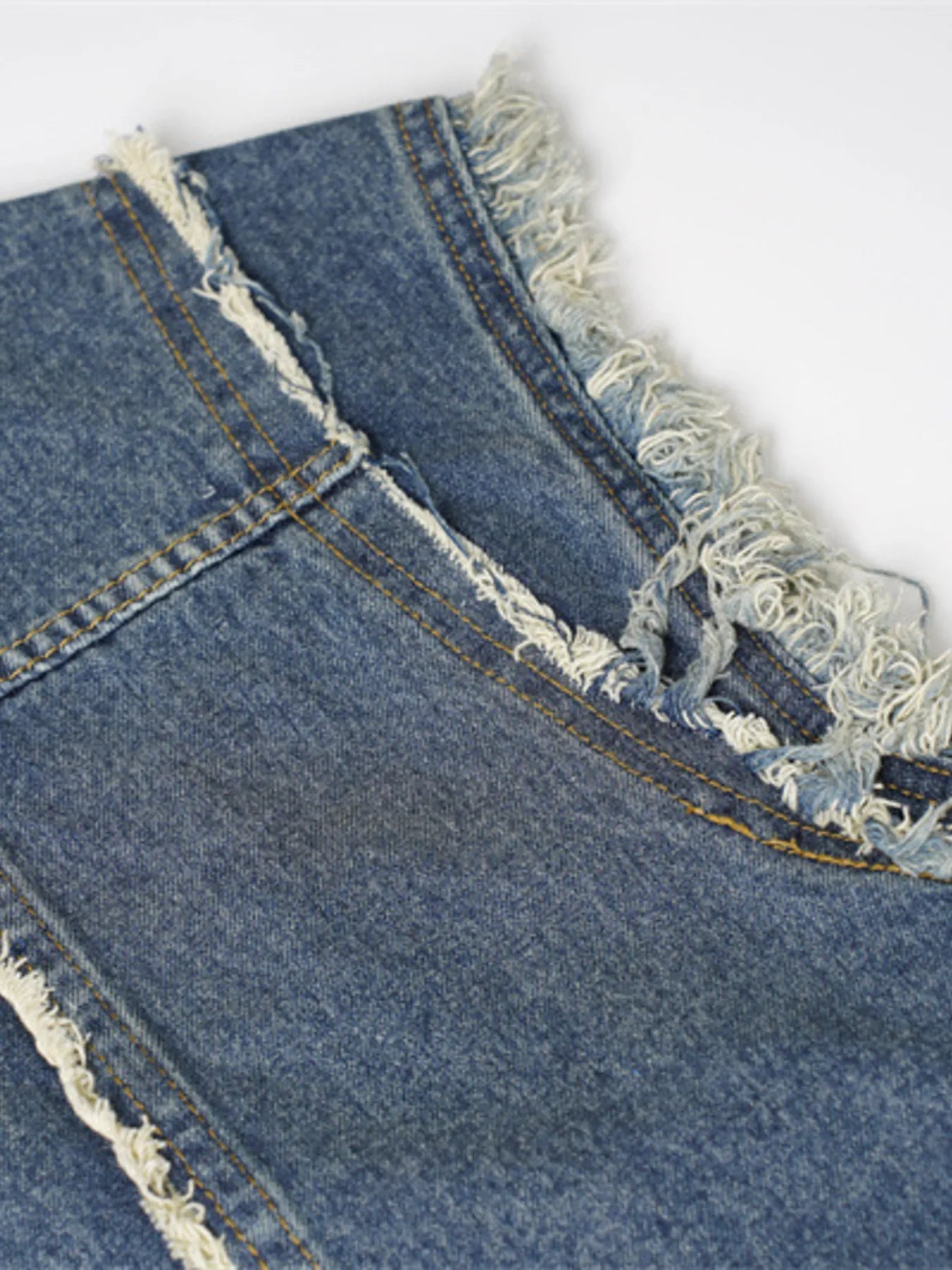 Men's Raw Hem Button Up Sleeveless Denim Jacket - Velora Luxury Fashion