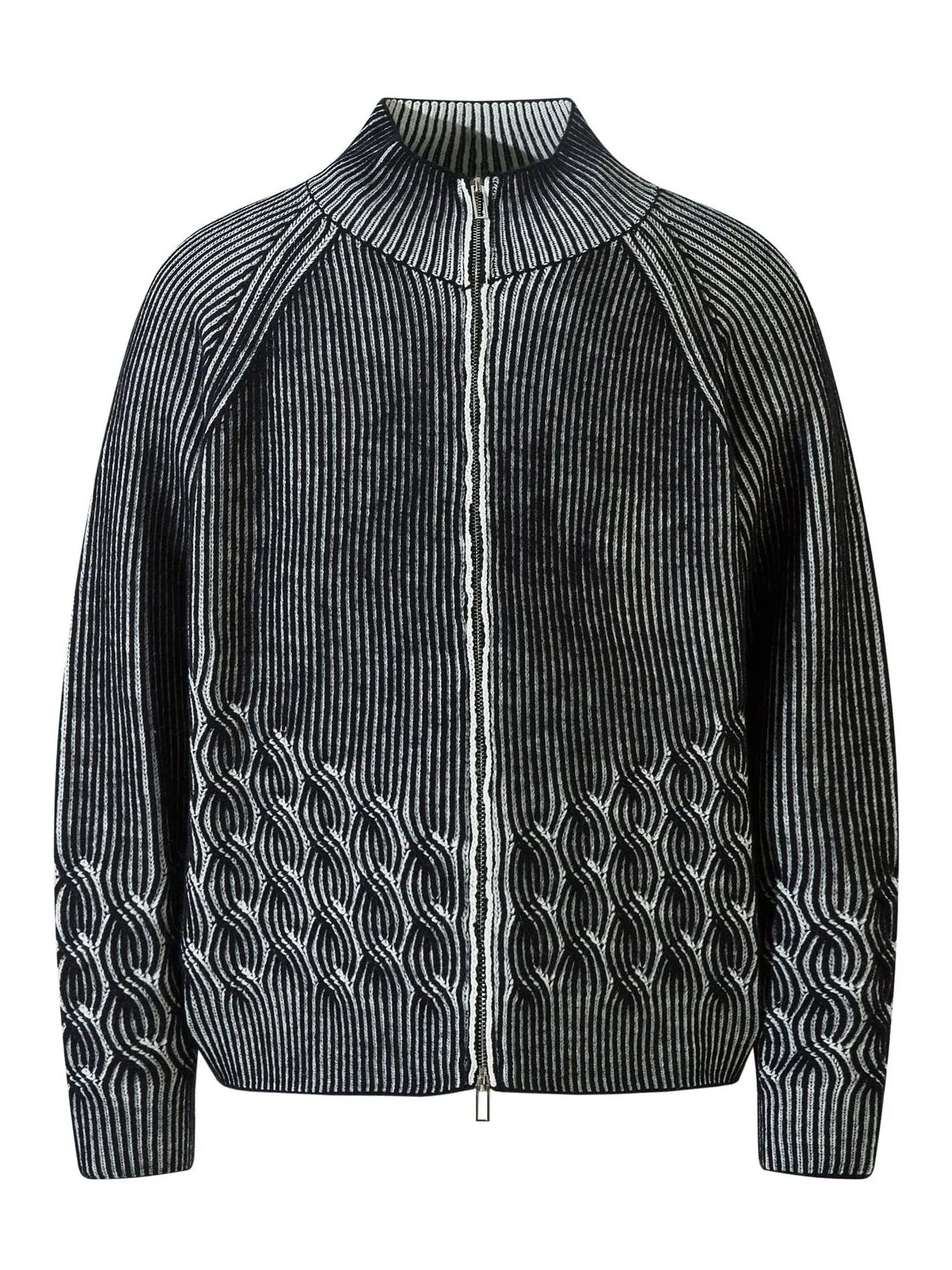 Men's Ribbed Zip-Up Cardigan - Velora Luxury Fashion