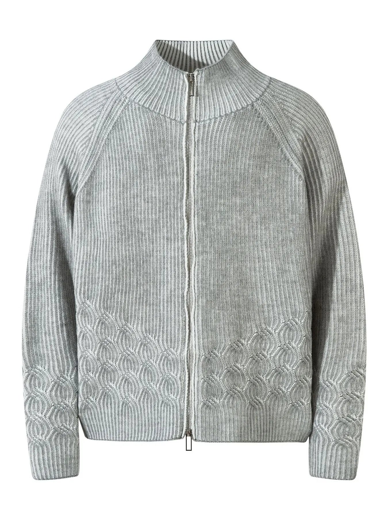 Men's Ribbed Zip-Up Cardigan - Velora Luxury Fashion