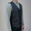 Men's Sheep Leather Vest. Snap Closure & Front Pockets - Velora Luxury Fashion