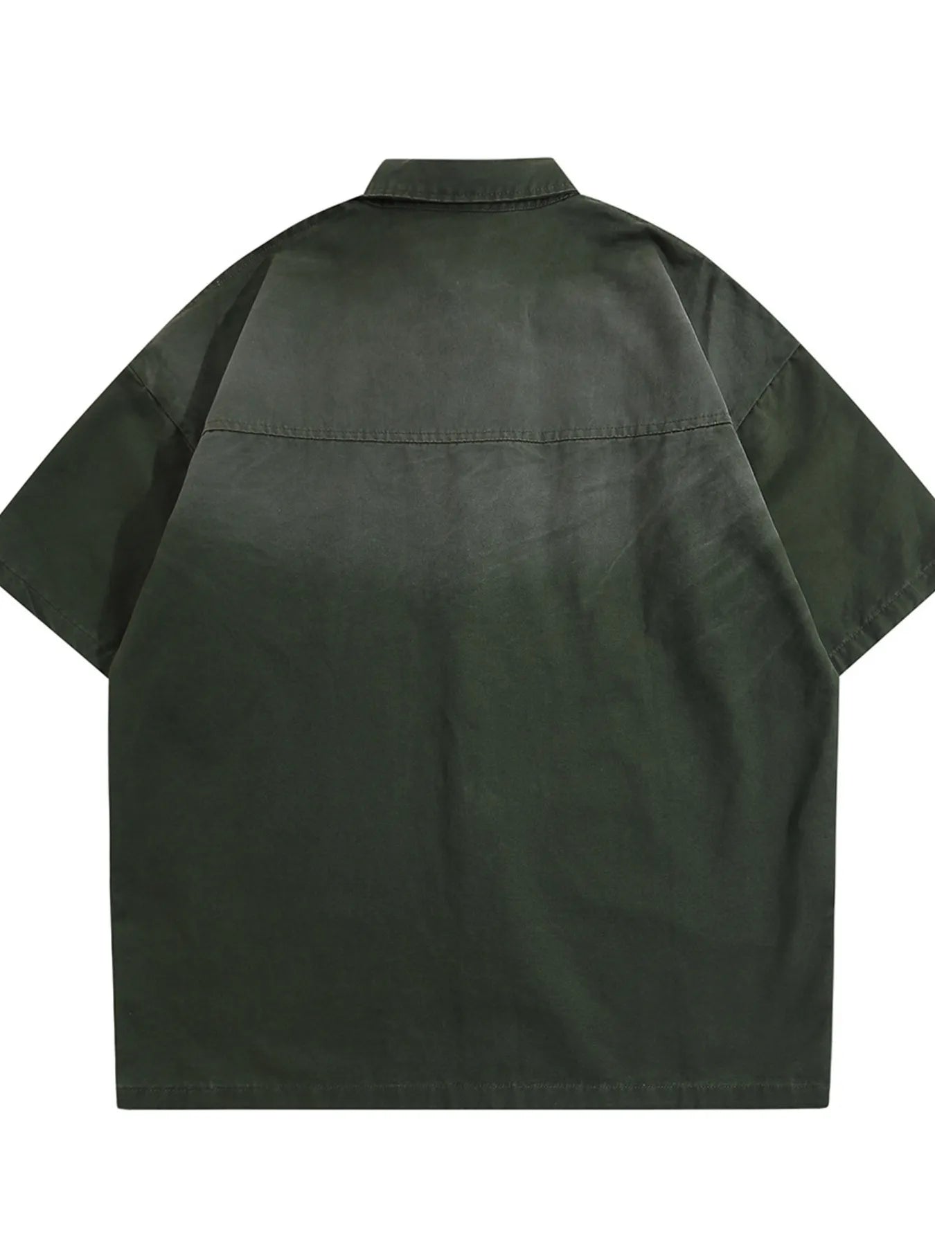 Men's Short Sleeve Denim Shirt with Tie Detail - Velora Luxury Fashion