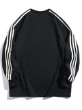 Men's Side Striped Long Sleeve Sweatshirt - Velora Luxury Fashion