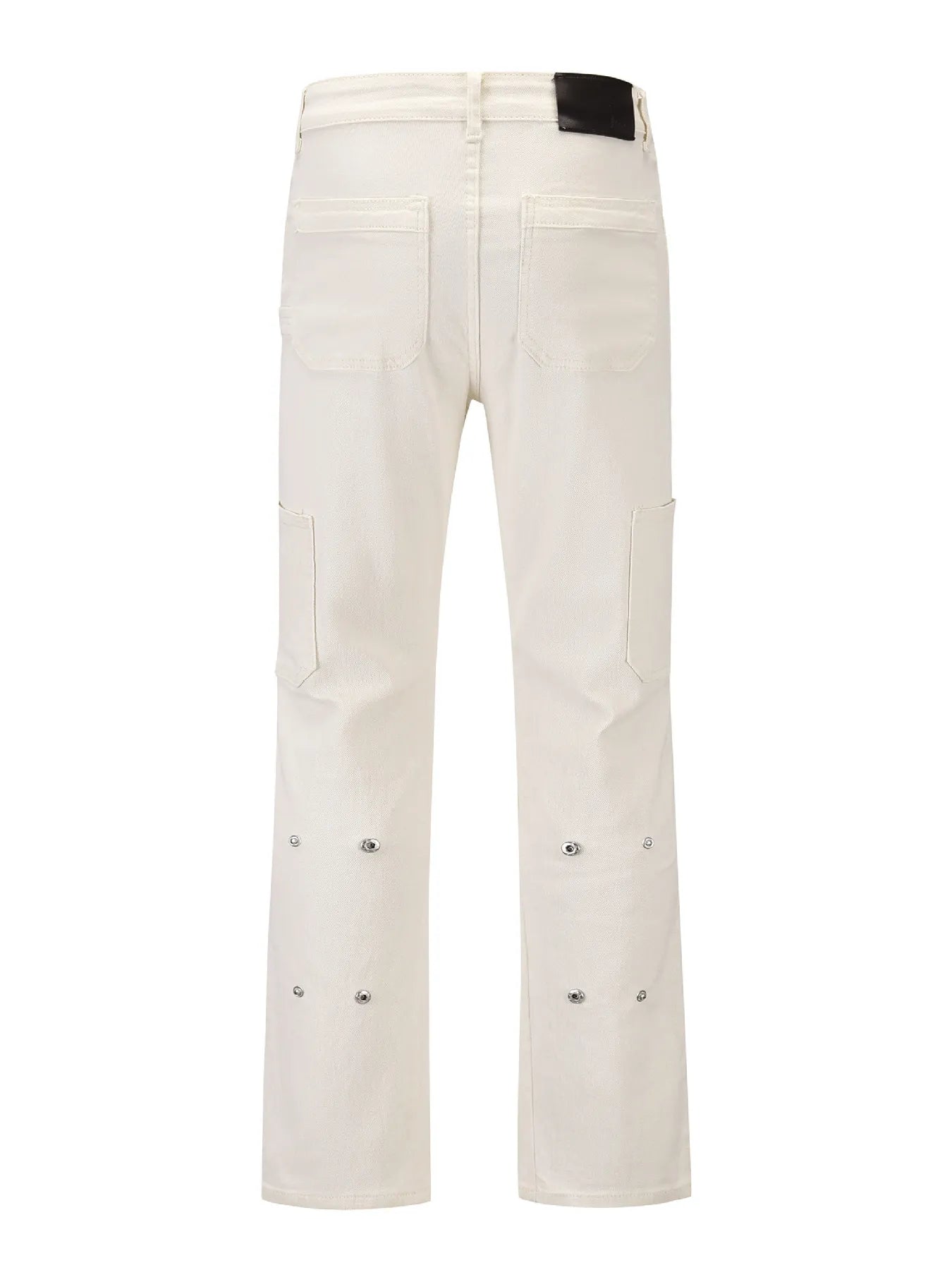 Men's Slim Straight Jeans with Snap Detail - Velora Luxury Fashion