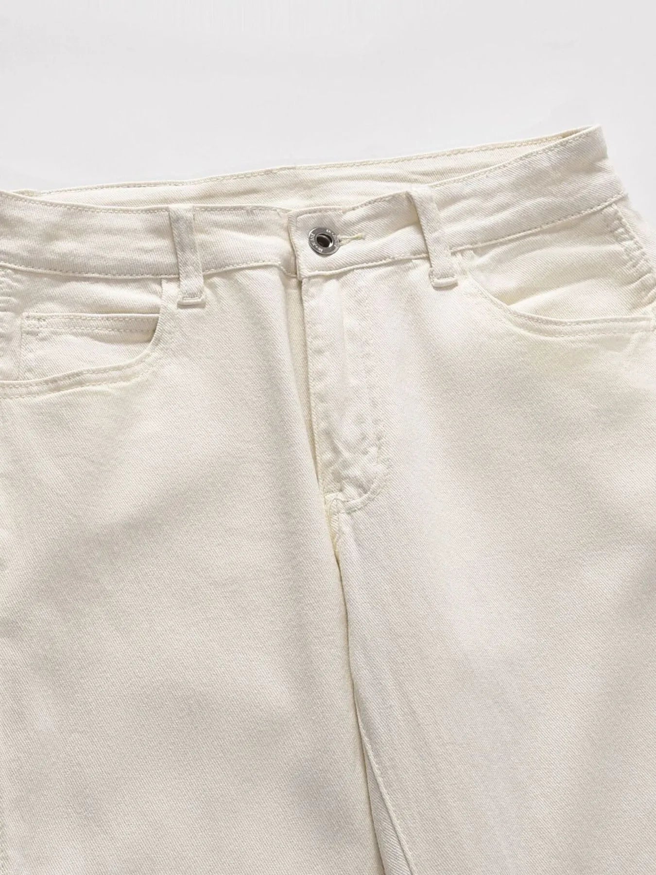 Men's Slim Straight Jeans with Snap Detail - Velora Luxury Fashion