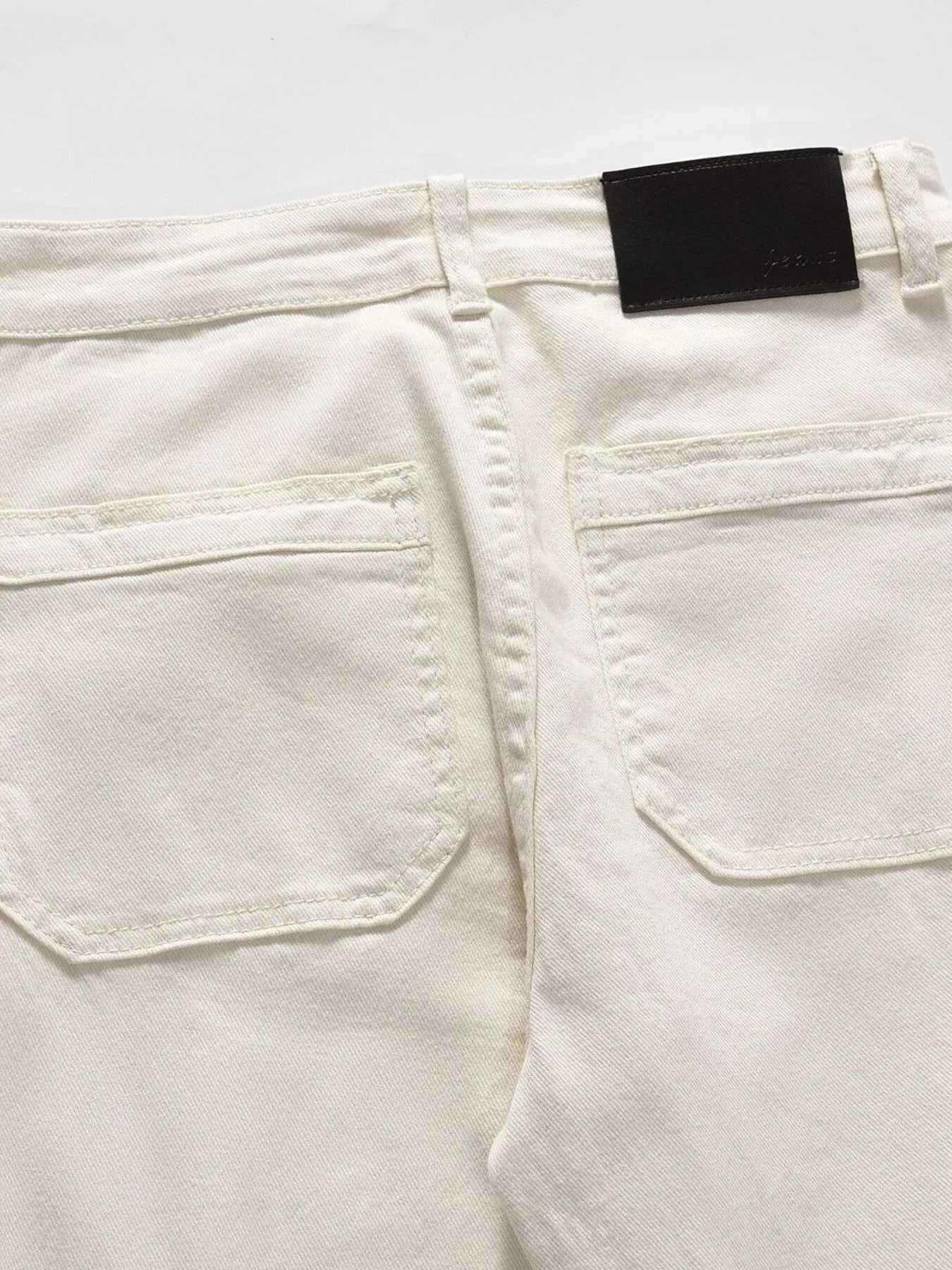 Men's Slim Straight Jeans with Snap Detail - Velora Luxury Fashion