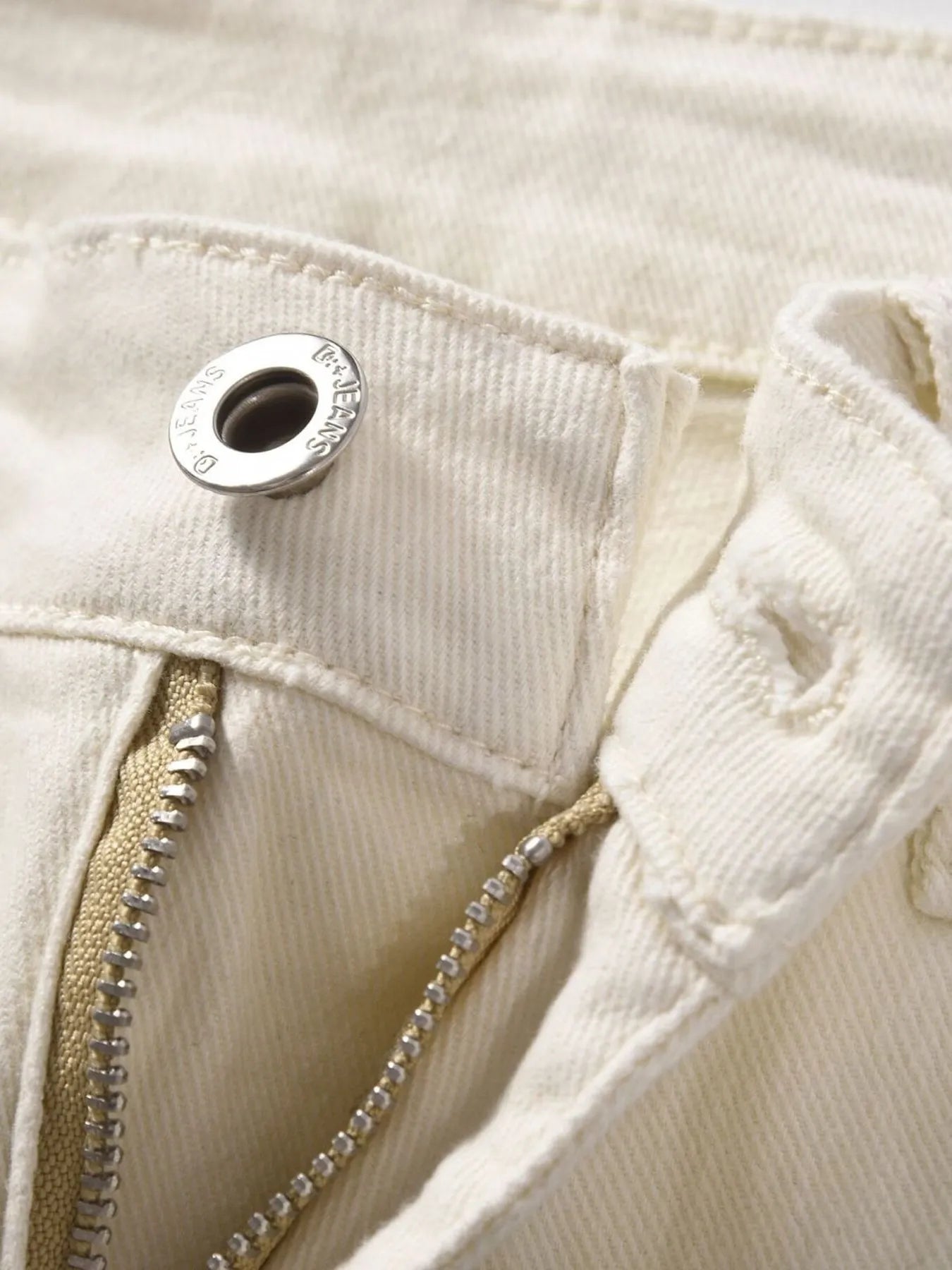 Men's Slim Straight Jeans with Snap Detail - Velora Luxury Fashion