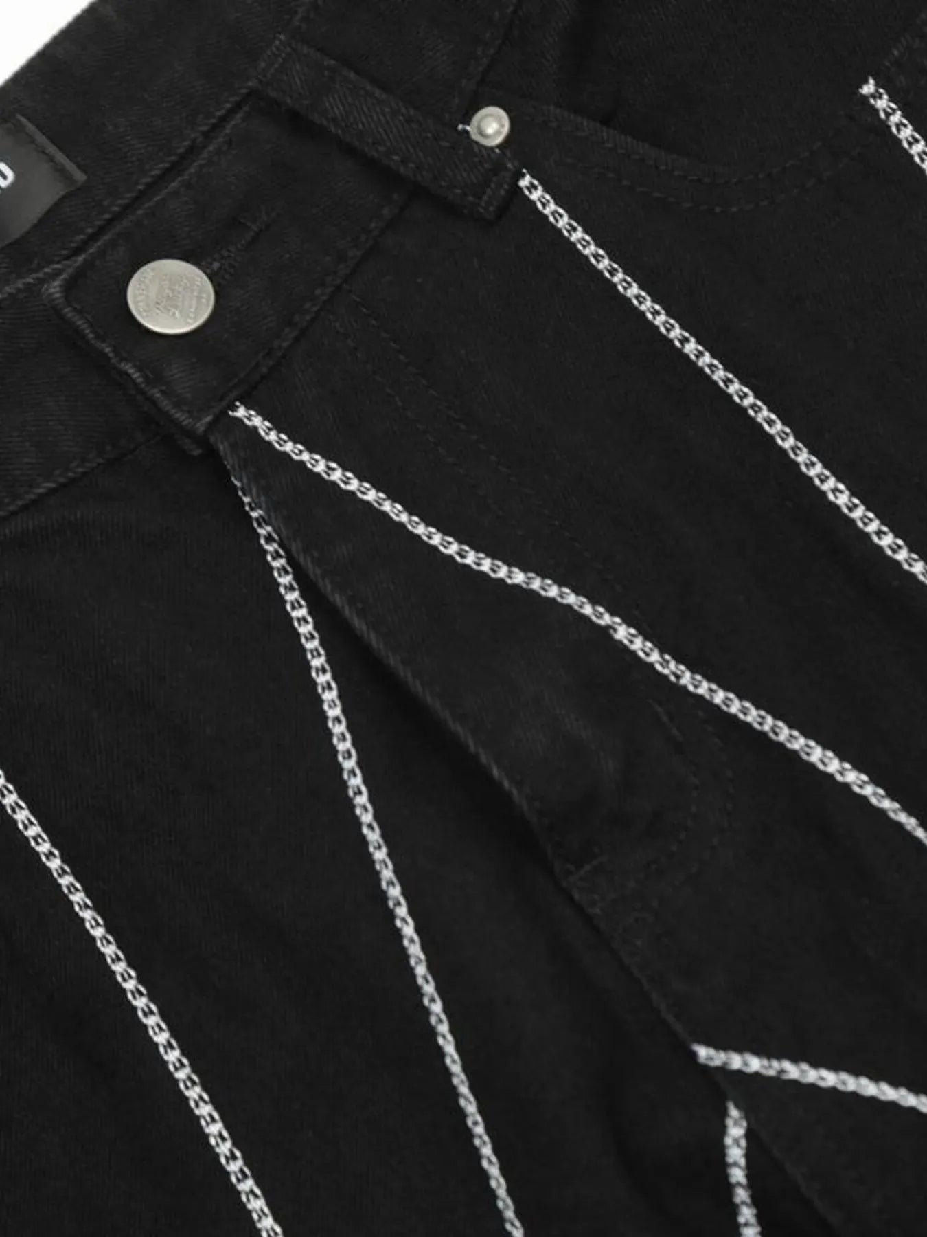 Men's Spider Web Embroidered Flared Jeans - Velora Luxury Fashion