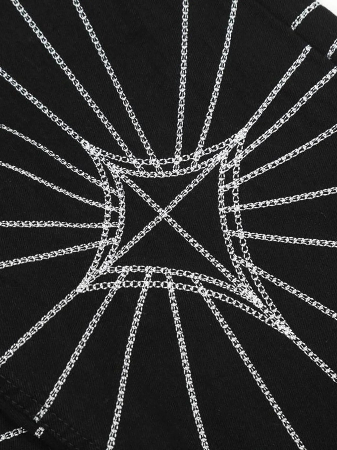 Men's Spider Web Embroidered Flared Jeans - Velora Luxury Fashion