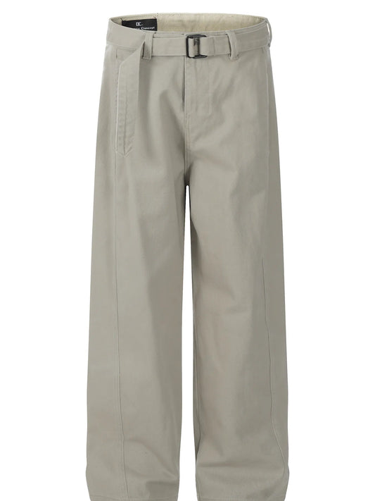 Men's Straight Cargo Pants with Belted - Velora Luxury Fashion