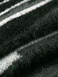 Men's Striped Fuzzy Zip-Up Cardigan - Velora Luxury Fashion