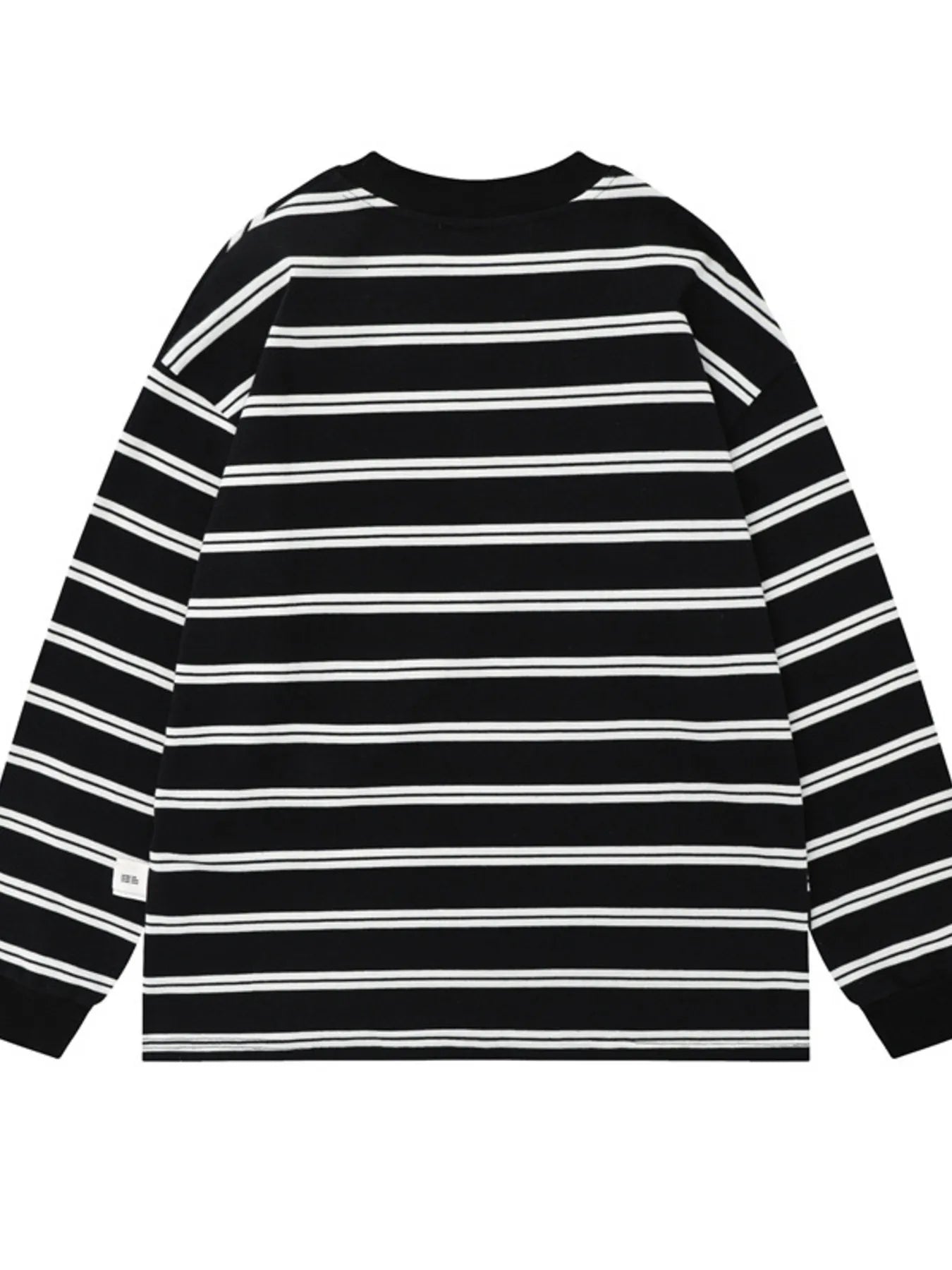 Men's Striped Round Neck Long Sleeve T-Shirt - Velora Luxury Fashion