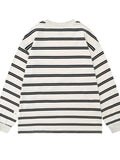 Men's Striped Round Neck Long Sleeve T-Shirt - Velora Luxury Fashion