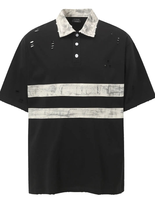 Men's Striped Short Sleeve Polo - Velora Luxury Fashion