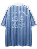 Men's Striped Short Sleeve Polo - Velora Luxury Fashion