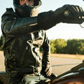 Men's Tall Classic Side Lace Leather Motorcycle Jacket - Velora Luxury Fashion